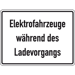 Hinweisschild Elektrofahrzeug während des Ladevorgangs, Nr. 1050-32, Aluminium RA0,450x600mm Bild 1