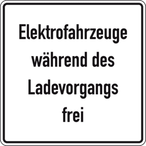 Hinweisschild Elektrofahrzeuge...Ladevorgangs..., Nr. 1026-60, Aluminium RA0,600x600mm Bild 1