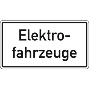 Hinweisschild Elektrofahrzeuge, Nr. 1050-33, Aluminium RA0, 330 x 600mm Bild 1