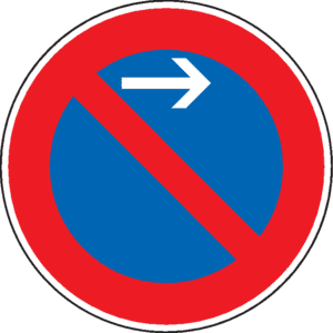 Verkehrszeichen Eingeschränktes Haltverbot Anfang, Nr. 286-21, Alu RA2, reflektierend, Ø 600mm Bild 1