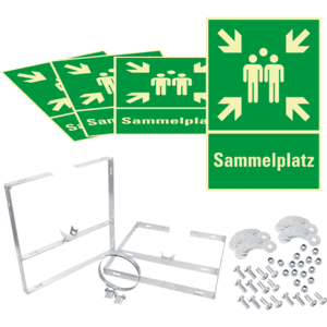 PERMALIGHT® power Würfelset Sammelstelle, Aluminium, 400 x 600mm, mit Befestigung Bild 1