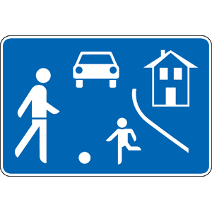 PREMARK® Bodenzeichen Beginn eines verkehrsberuhigten Bereichs, R12,1000 x 1000mm Bild 1