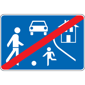 Ende eines verkehrsberuhigten Bereichs, Nr. 352.2, Aluminium RA1, reflektierend, 630x420mm Bild 1