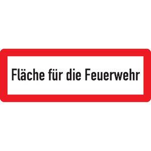 Hinweisschild Fläche für die Feuerwehr, Aluminium RA0, reflektierend, 594 x 210mm Bild 1