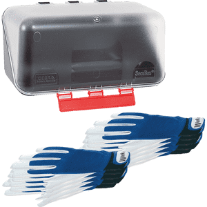 Vorteils- Set SecuBox Mini, 10x Schutzhandschuh Secucrip® VS, Größe 10 Bild 1