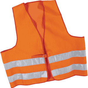 Warnweste, Kategorie II, EN 20471 / Kl.2, fluoreszierend orange, Universalgröße Bild 1