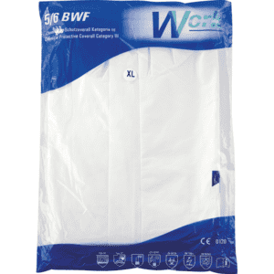 Work Chemikalienschutzanzug 5/6 BWF, Kategorie III, weiß, Größe XL, 25 / Verpackungseinheit Bild 2