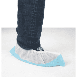 Einweg Überschuhe, Kategorie I, Gummizug, weiß/blau, Polypropylen, 400 / Verpackungseinheit Bild 1
