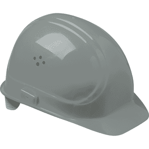 VOSS Arbeitsschutzhelm INAP-Master-4, Kategorie II, silbergrau, Polyethylen, 335g Bild 1