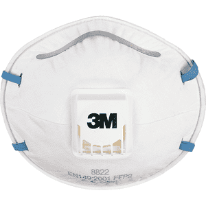 3M™ filtrierende Halb-/Feinstaubmaske 8822 FFP2NR D, Kategorie III, Ausatemventil, 10 / Verpackungseinheit Bild 1