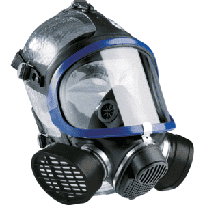 Dräger Vollmaske X-Plore 5500, Kategorie III, mit 2-Filter-Bajonett-Anschluß, blau/grau Bild 1
