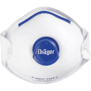 Dräger filtrier.Halb-/Feinstaubmaske 1310V FFP1 NR D, Kategorie III, Ausatemventil, 10 / Verpackungseinheit Bild 1