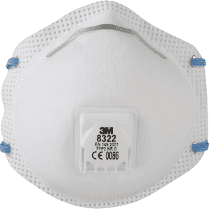3M™ filtrierende Halb-/Feinstaubmaske 8322 FFP2 NR D, Kategorie III, EN 149, weiß, 10 / Verpackungseinheit Bild 1