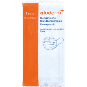 aluderm® Medizinische Mundschutzmaske, gemäß EN 14683:2019 IIR, 10 / Verpackungseinheit Bild 3