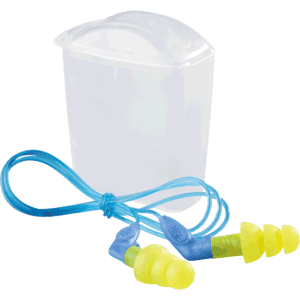 3M™ E-A-R™ Gehörschutzstöpsel ULTRAFIT™ X™, Kategorie III, gelb, blaue Kordel, Silikon Bild 1