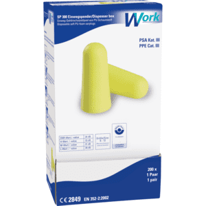 Work Gehörschutz- Spender- Box SP300 Einweg, KatIII, inkl.200Paar Gehörschutzstöpsel Bild 1