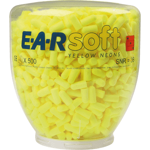3M™ E-A-Rsoft™ Dispenser Yellow Neons™, Kategorie III, für One Touch Pro™, 500 Paar/VE Bild 1