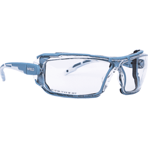 INFIELD Schutzbrille Milor, Kategorie II, EN 166, blau/grau, farblose PC-Scheibe, 35g Bild 1