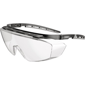 ABUS Überbrille Dapteo, Kategorie II, schwarz/grau, transparente PC-Scheibe, 44g Bild 1