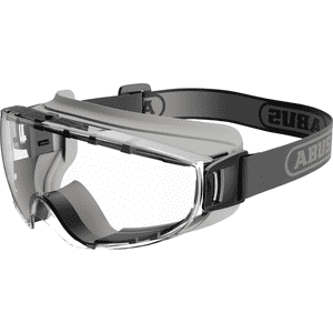 ABUS Vollsichtbrille Proteo, Kategorie II, schwarz-grau, transparente PC-Scheibe, 84g Bild 1