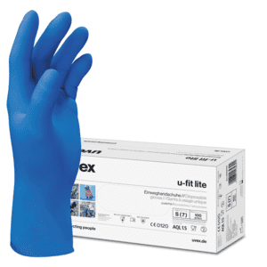 uvex Einwegschutzhandschuh u-fit lite, Kategorie III, Nitril, 240mm, Größe 9(L), 100 / Verpackungseinheit Bild 3