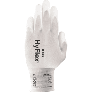 Ansell Schutzhandschuh HyFlex® 11-600, Kategorie II, weiß, Nylon, 240mm, Größe 6 Bild 1