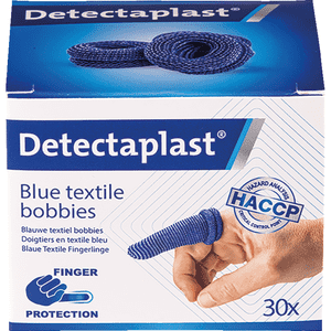 Detectaplast® Textil-Fingerlinge, blau, Textilgewebe, 30 / Verpackungseinheit Bild 1
