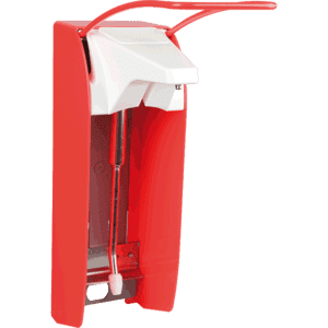 BODE Eurospender 1 plus, mit langem Armhebel, f.350-u.500ml Flaschen, leuchtrot Bild 1