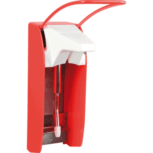BODE Eurospender 1 plus, mit langem Armhebel, für 1000ml Flaschen, leuchtrot Bild 1