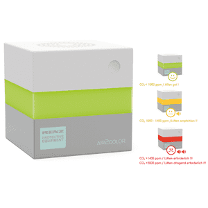 CO2 Messgerät AIR2Color, USB- C und Netzteil, ABS- Kunststoff, 320g, 100 x 100 x 100mm Bild 1