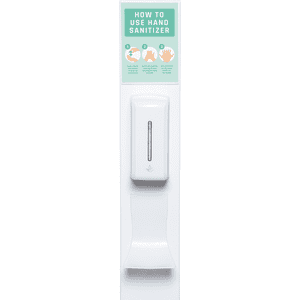 Handdesinfektionsständer Design, automatischer Spender, Auffangschale, Inforahmen Bild 2