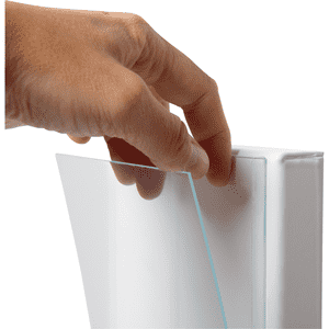 Handdesinfektionsständer Design, automatischer Spender, Auffangschale, Inforahmen Bild 3