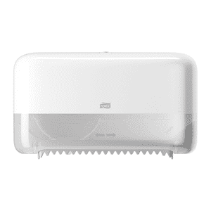 TORK Doppelrollenspender T7, für Midi T- Papier, weiß, Kunststoff, 360 x 130 x 207mm Bild 1