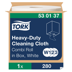 TORK Premium Reinigungstücher 530 W1, W2, W3, weiß, Vlies, 32x38cm, 280 Tücher/Rolle Bild 2