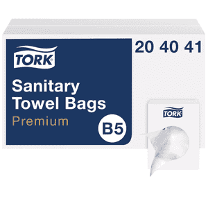TORK Hygienebeutel, zur Entsorgung von Hygieneartikeln, weiß, 1,4 l, 48x25 Stück/VE Bild 1