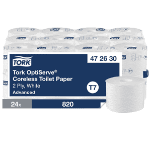 TORK Toilettenpapier OptiServe®, hülsenlos, recycelte Fasern, 24Rolle / VE Bild 1