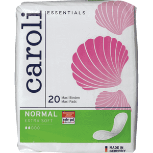 Caroli Damenbinde normal extra soft, ultradünn, körpergerecht, 20/Pack, 12Pack/VE Bild 1