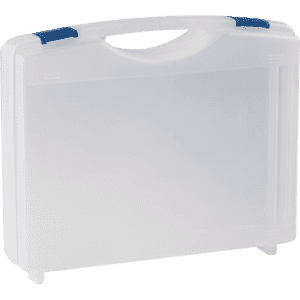 Aufbewahrungskoffer SecuCase Midi, transparent, Kunststoff, 750g, 340 x 270 x 85mm Bild 1