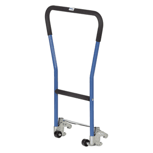 fetra® Einklink-Rohrschiebebügel für Paletten-Fahrgestelle, blau, Stahlrohr, 7,5kg Bild 1
