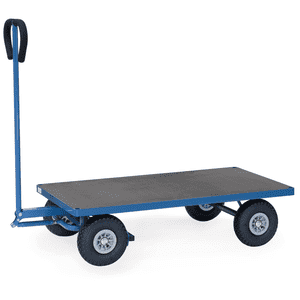 fetra Handwagen, 2-Achser, blau, Stahl, 1272 x 609 x 1192mm, Tragkraft 500kg, 30kg Bild 1