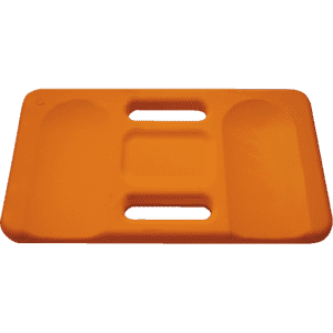 Kniekissen, mit Griffen, orange, Polyurethschaum, 440 x 250 x 30mm Bild 1