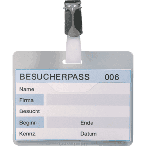 DURABLE Namensschild mit Clip, transparent, Hartfolie, Einsteckschilder, 90x60mm, 25 / Verpackungseinheit Bild 1