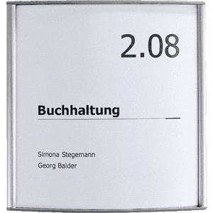 Türschild Infosoft vista, inklusive Sauger, Befestigungsmaterial, Aluminium, 150x150mm Bild 1