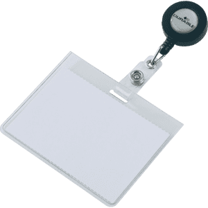 DURABLE Namensschild mit Ausweishülle, -halter und Aufrollmechanismus, 90 x 60mm Bild 1