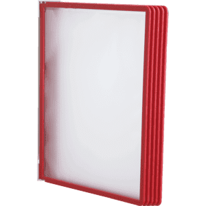 DURABLE VARIO® Sichttafel- System wall 5, rot, inkl.Befestigungsmaterial u. Zubehör Bild 1