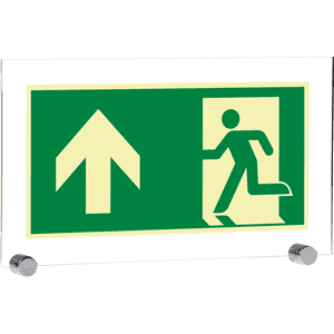 PERMALIGHT® power Rettungsweg geradeaus, ASR/ISO, Klemmbefestigung, Acryl, 347x198mm Bild 2