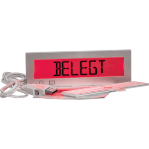 Digitales Türschild DP100, 9 Sprachen, silber, Kunststoff (Alu- Optik), 150 x 50mm Bild 2
