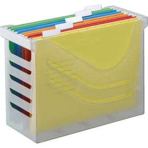 Pendler Hängemappenbox, transparent, mit Tragegriffen, inkl. 5 DIN A4 Hängemappen Bild 1