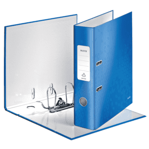 LEITZ Qualitäts- Ordner 180° WOW, blau, Graupappe, 80 x 318 x 285mm Bild 1