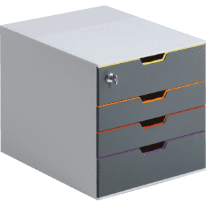 DURABLE, Varicolor 4 Safe, 4 Schubladen / DINA4, mehrfarbig, 280 x 292 x 356mm Bild 1